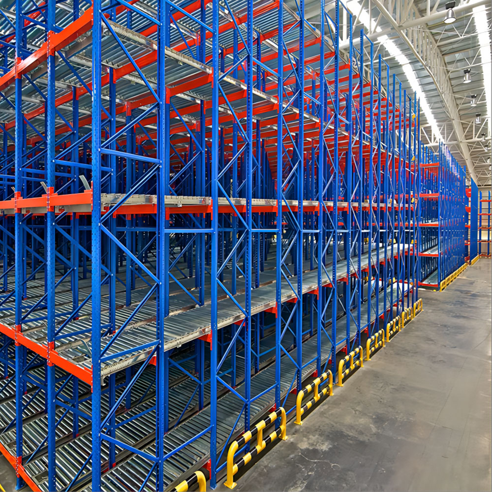 Hot Sale Steel Gravity Flow Roller Racking Systems Customized Heavy Duty Corrosion Protected Pallet Flow Rack