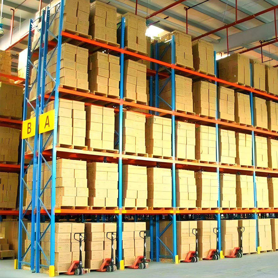 Long Span Heavy Duty Pallet Rack 1000kg-4000kg Capacity Cold Rolled Steel Powder Coated Adjustable Heavy Gauge Steel Racking