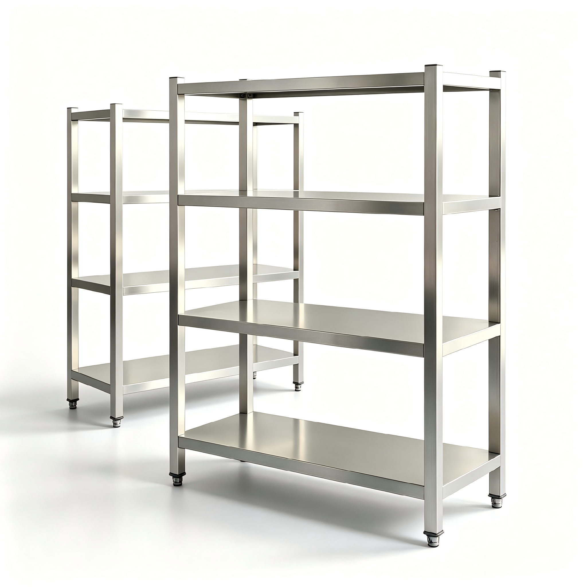 Heavy Duty 4 Tier Stainless Steel Storage Rack Adjustable Commercial Kitchen Shelving Unit For Restaurant Food Prep