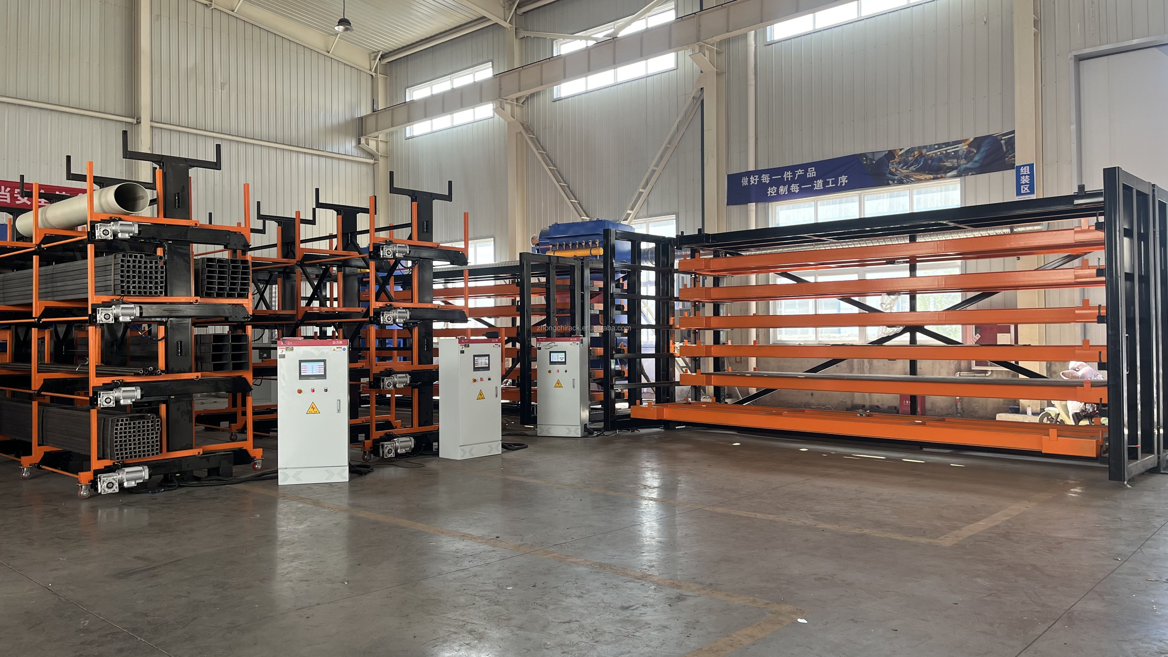 Heavy Duty Electric Sheet Storage Rack Automated Warehouse Rack for Metal Plate Inventory Management