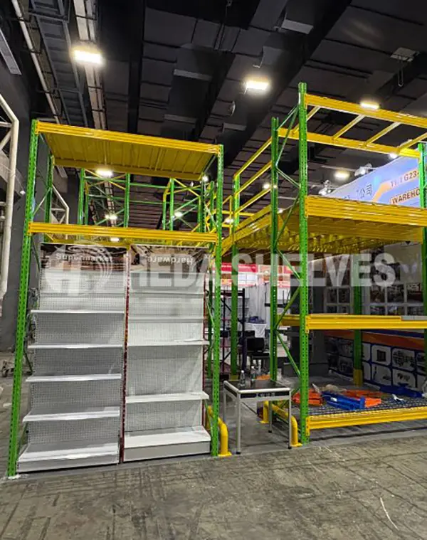 Demonstrating cantilever racking and heavy duty shelving