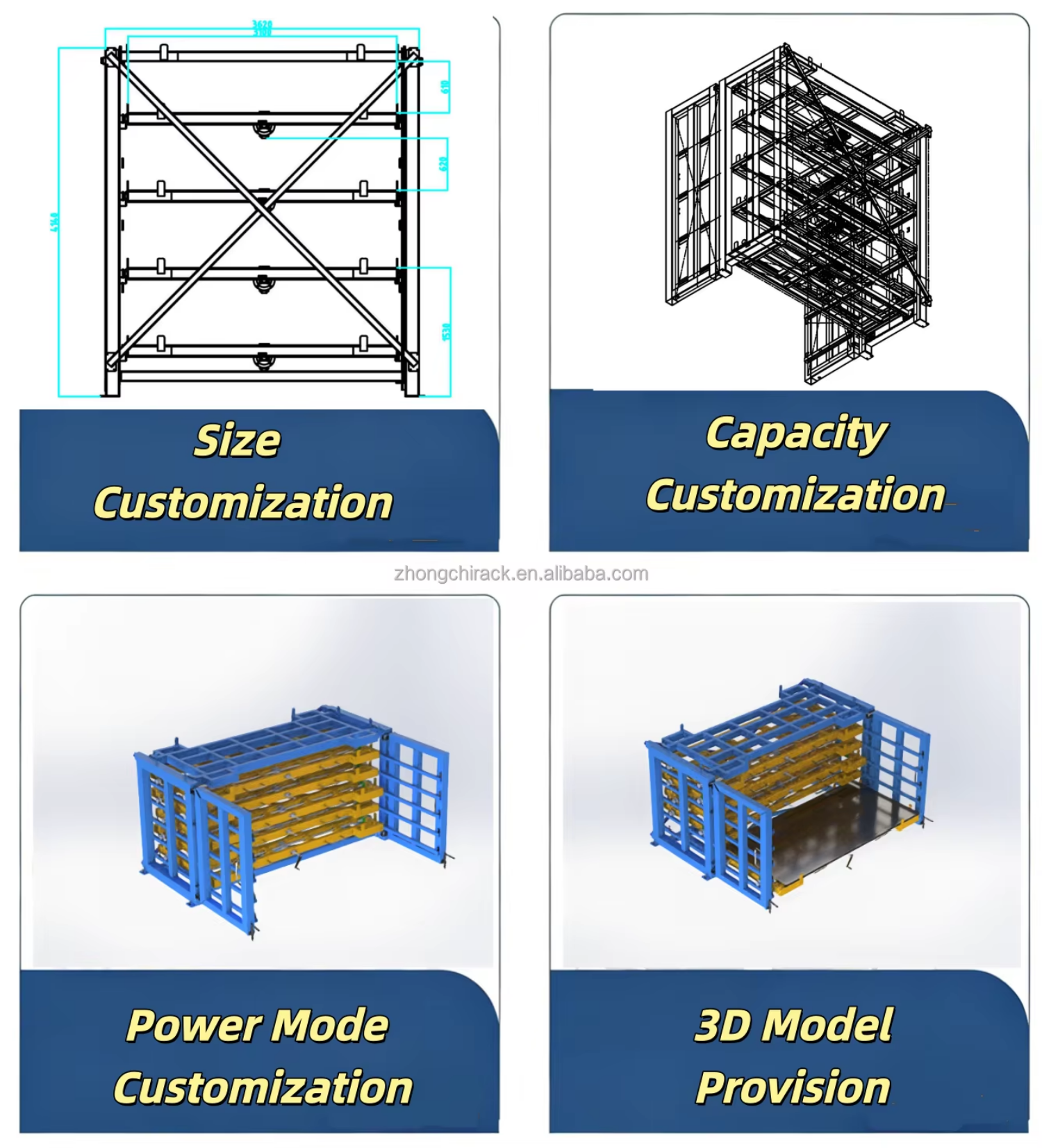Smart Warehouse Storage System Steel Sheet Vertical Type Rack Heavy Duty Solution for Various Size Plate