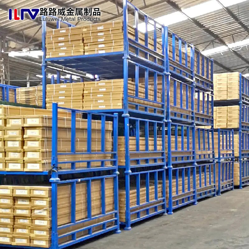Heavy Duty Warehouse Stacking Shelf Pallet Steel Foldable Storage Rack