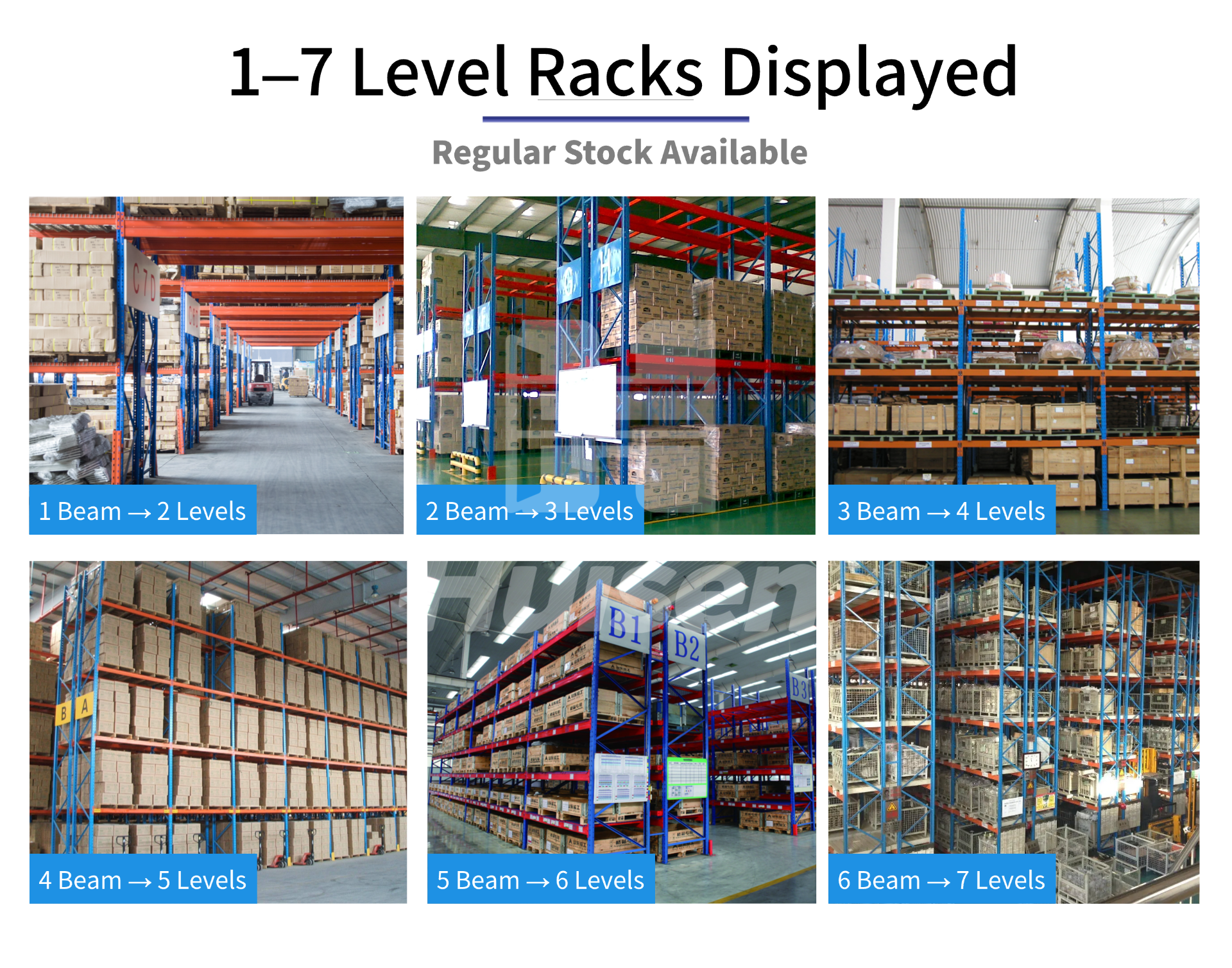 UMH-RMI Tested 5 Layer Steel Teardrop Style Industrial Beam Shelving Durable Anti-Rust Warehouse Rack