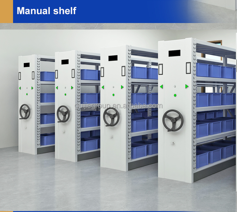 Steel Large Archives Mobile Shelving Metal Movable Compactor Filing Cabinet Mass Compactor Full Space Warehouse Rack