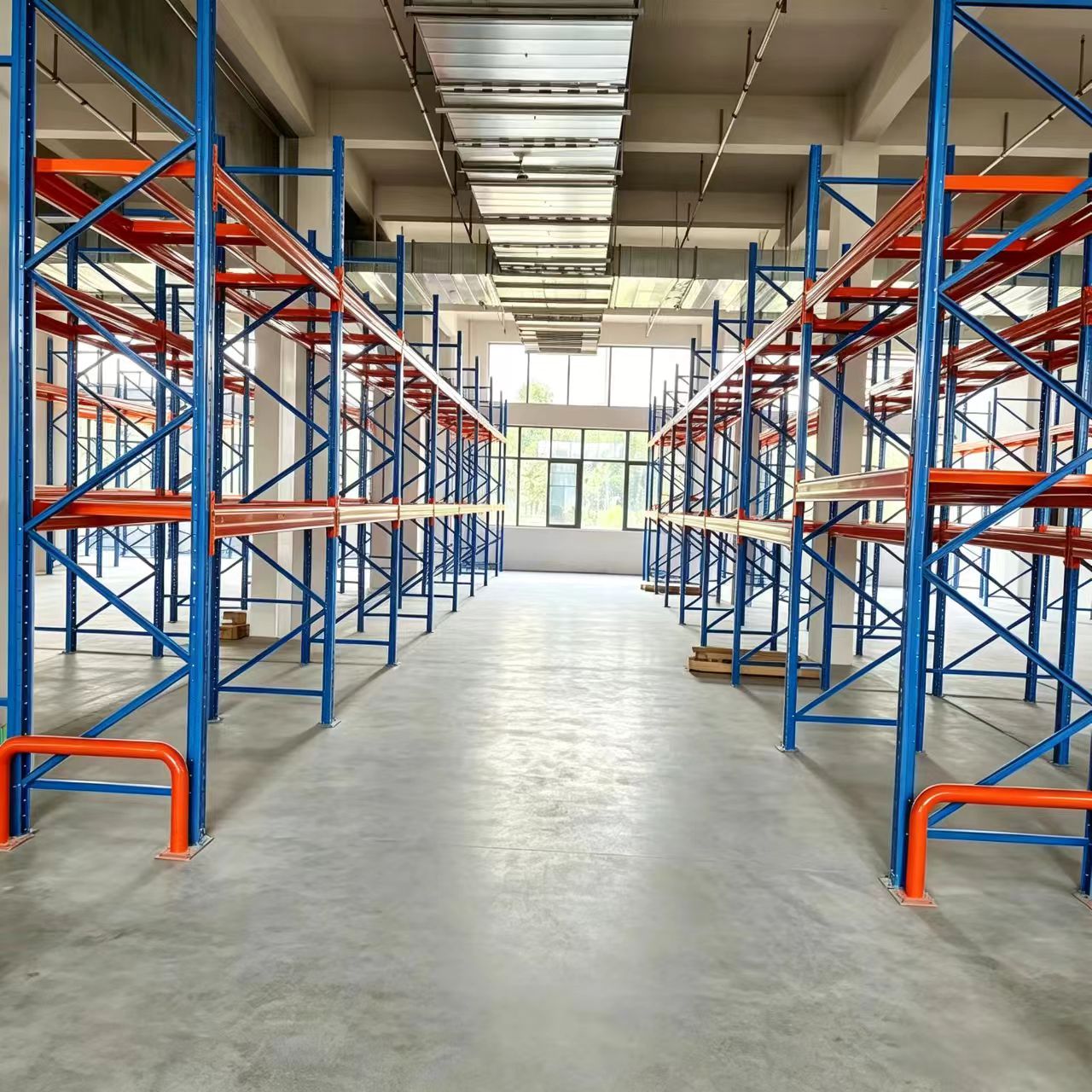 Heavy Duty Steel Selective Pallet Rack Powder Coated For Warehouse Palletized Goods Storage