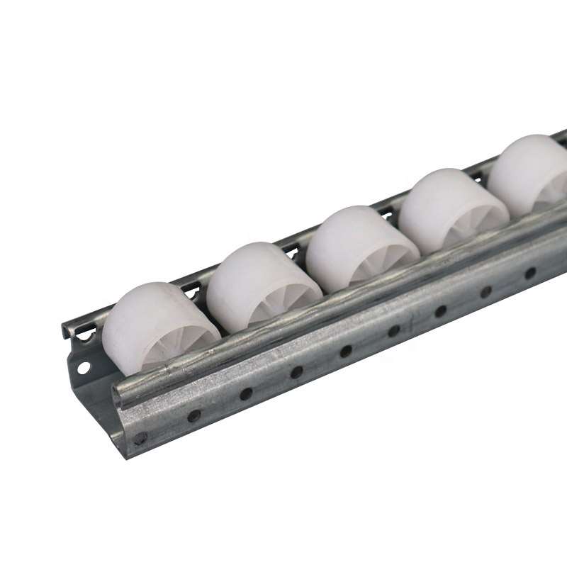 Industrial Cargo Picking Rack Roller Track, Gravity Flow Heavy Slide Rail with Guide Wheels for Workshop Cargo Unloading