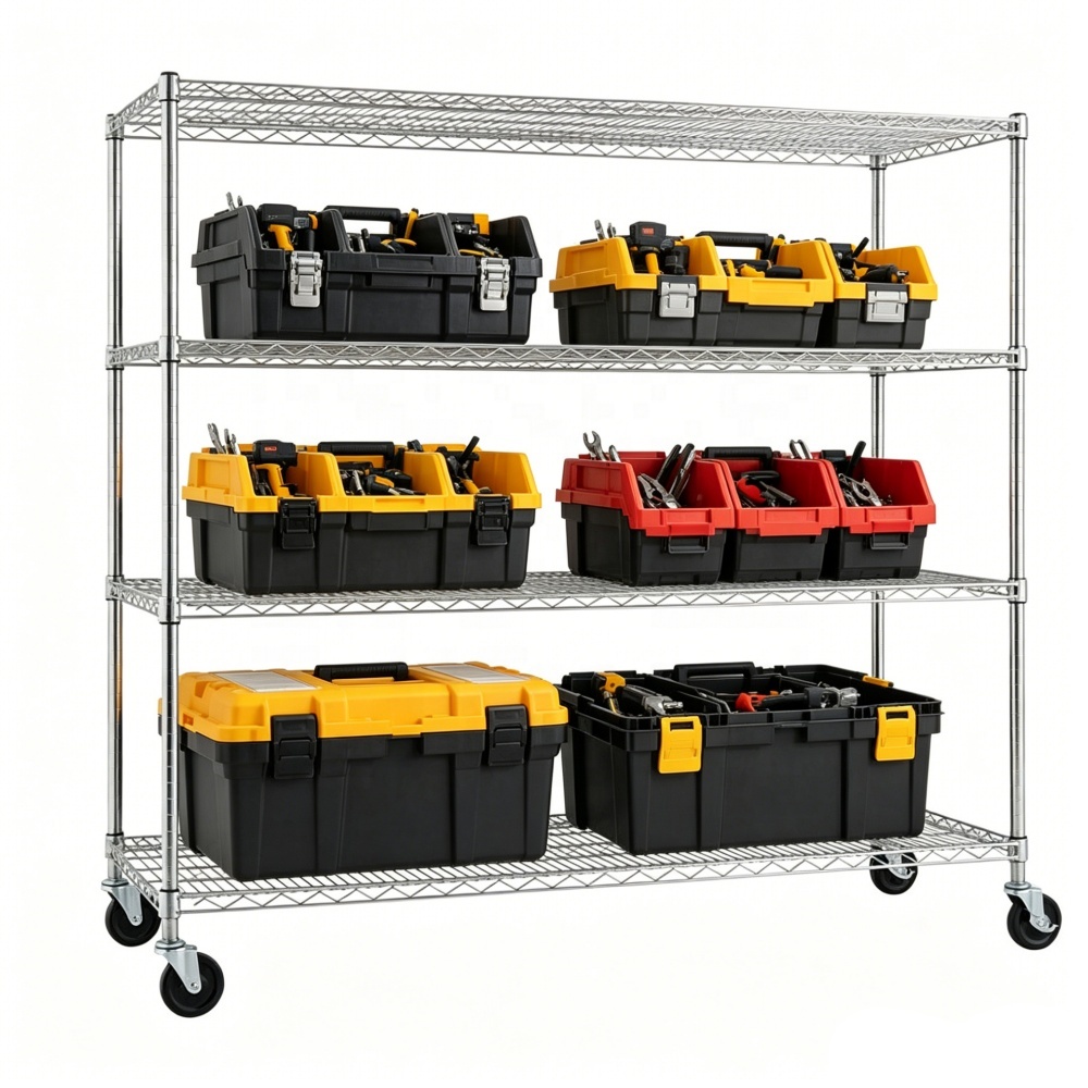 NSF 4 Tiers Wire Shelving Dimensions and Specifications