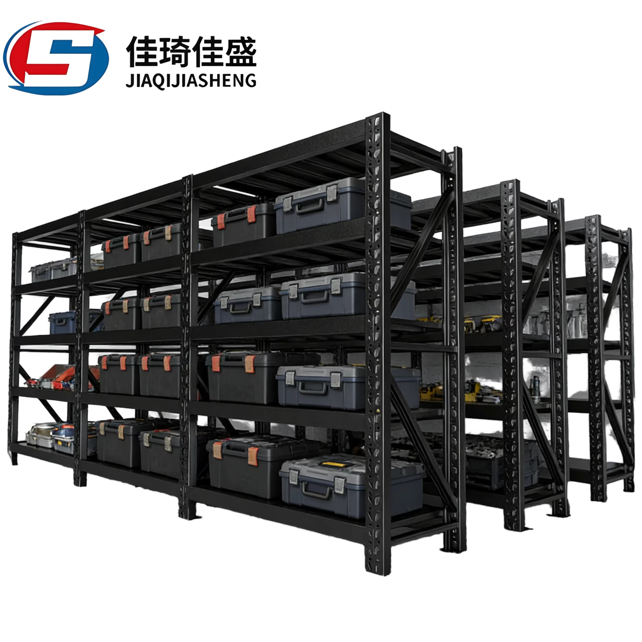 Industrial Metal Light Duty Warehouse Q235B Steel Storage Shelf Rack Systems Adjustable Boltless Metal Shelving Units