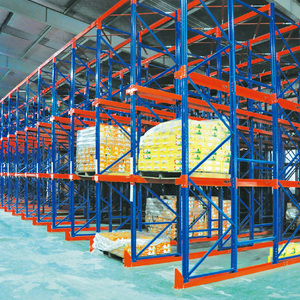 Durable 5-Layer Cold Rolled Steel Drive-In Warehouse Racking with Reinforced Structure for Bulk Goods Storage