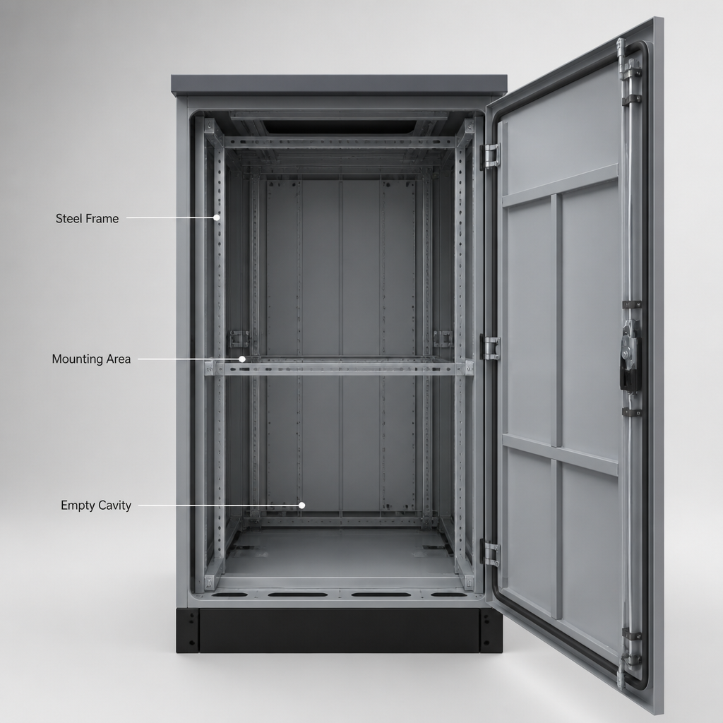Custom Size IP54 Energy Storage Cabinet Enclosure SPCC Cold Rolled Steel 1.2mm 600x600x1200mm Power Distribution Container
