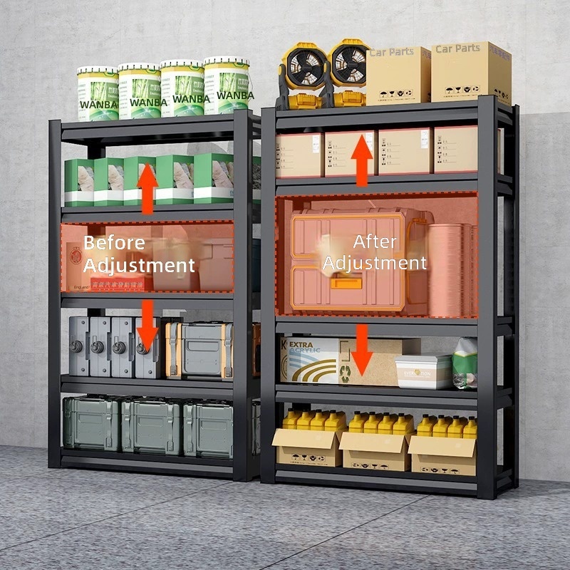Solid Enjoyment Aluminum Alloy 2-Layer Ceiling Mount Beam Rack Anti-Rust Chrome Plated Metallic Warehouse Shelving Racks Snap