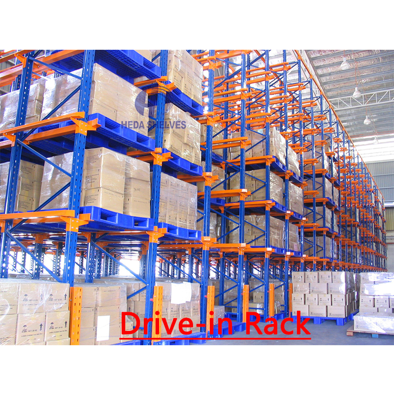 High Density Heavy Duty Drive in Rack System Pallet Type Drive-In Warehouse Shelf Rack Storage System Drive in Pallet Racking