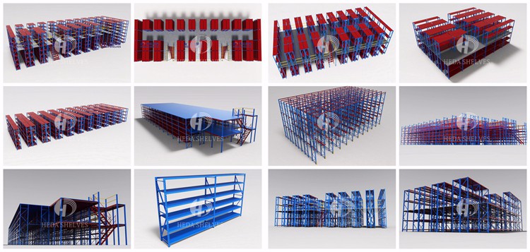Manufacture Factory Industrial Heavy Duty Multi-tier Warehouse Rack Steel Mezzanine Floor Storage Racking Systems