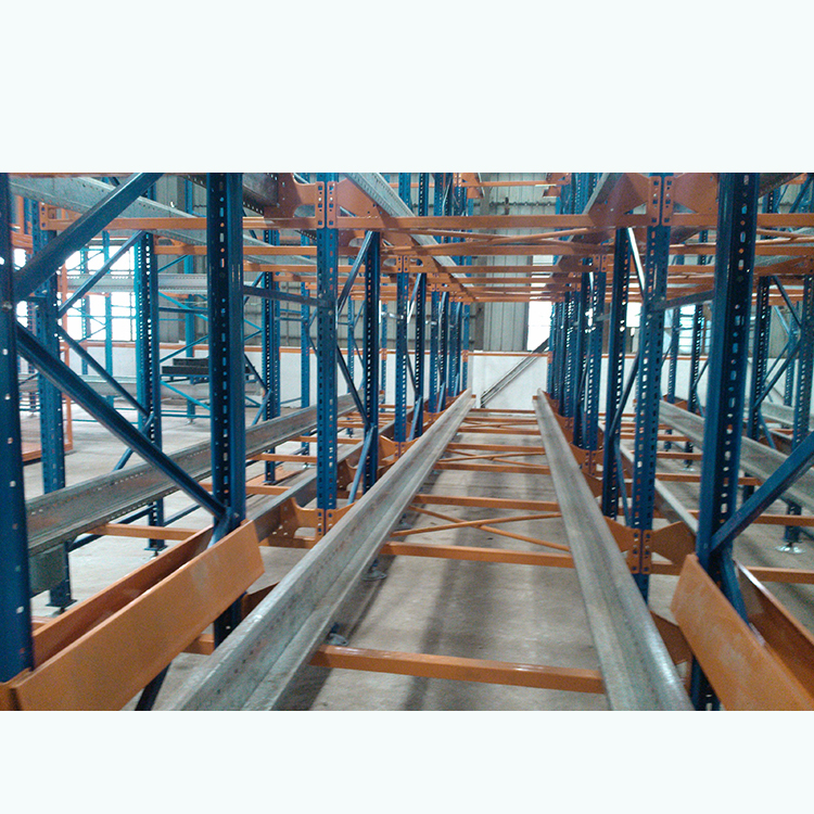 Blue Orange Customizable Colors Industrial Stacking Racks Heavy Duty Steel Pallet Rack System Warehouse Storage Shuttle Racking