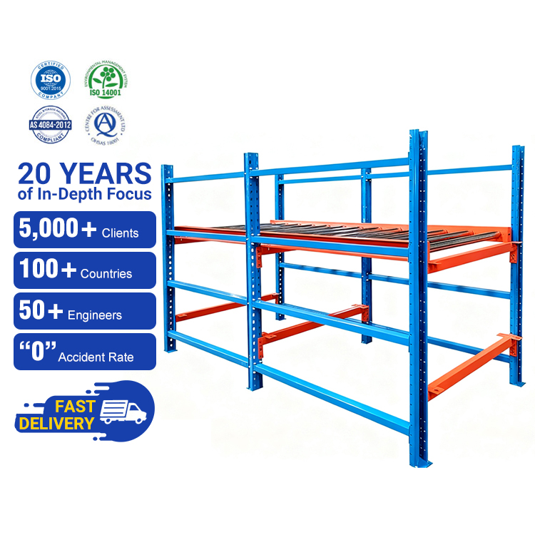 Industrial Warehouse Warehouse Gravity Flow Racking Shelves Pallet Storage Rack Shelving Metal Shelf Rack Storage Racks