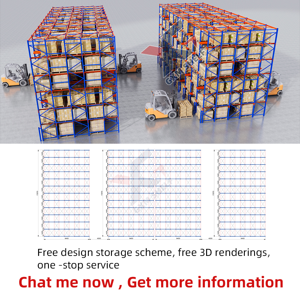 GXM Industrial Rack Heavy Duty Warehouse Rack Boltless System Storage Pallet Shelving Industrial Shelves Drive-in Rack