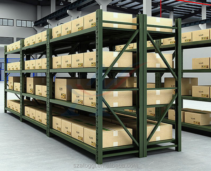Custom Medium Duty Steel Shelving 200 Kg Layer Garage Black Yellow 4 Tier Powder Coated Industrial Warehouse Storage Metal
