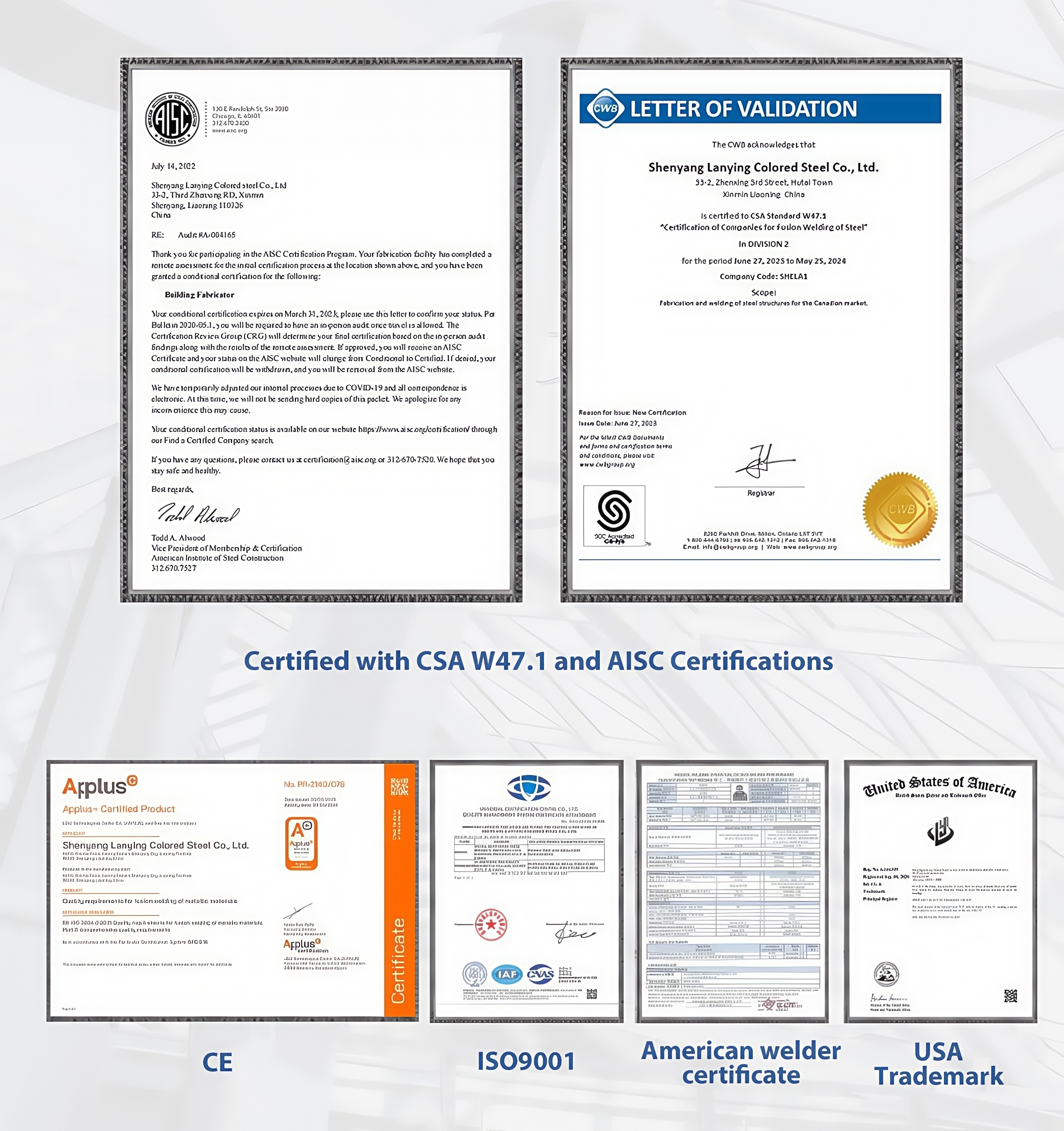 Official Certifications