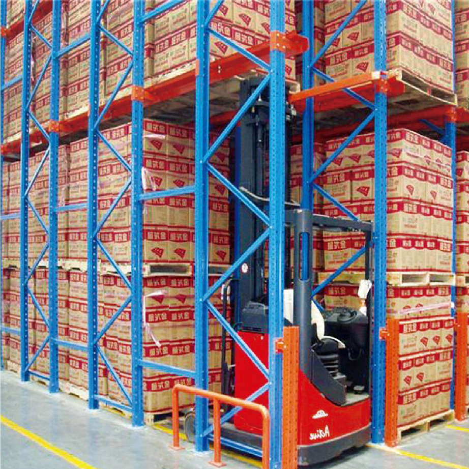 Adjustable 5 Layer Cold Rolled Steel Drive-In Pallet Racking System Heavy Duty Industrial Storage Equipment