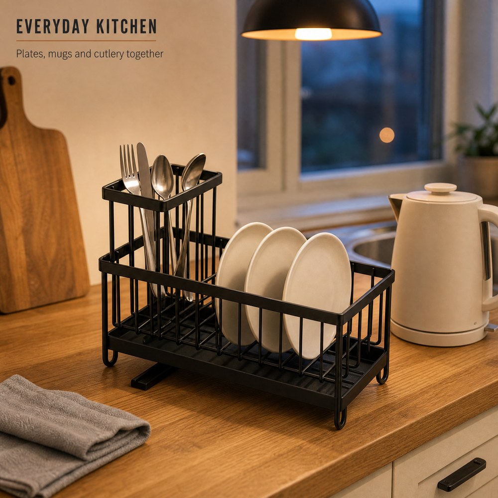 Modern Standing Custom Size Stainless Steel Waterproof Dish Drying Rack Cutlery Holder for Kitchen Countertop Storage Bulk