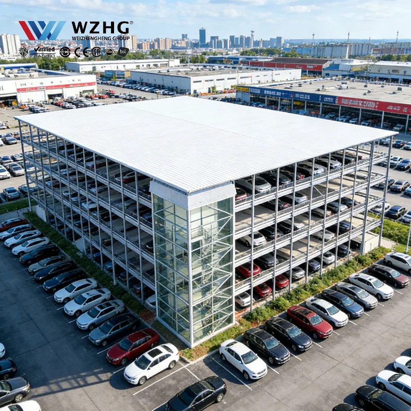 Reserved-Parking Steel Car Park Tower Heavy Duty Welding Steel Workshop Building Numbering System For Assigned-space Tenant