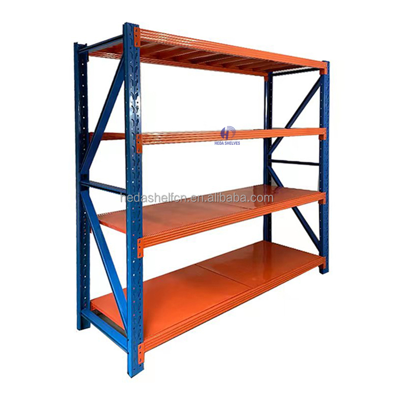 Boltless Adjustable Heavy Duty Load-Bearing 500kg/Layer Steel Racks Warehouse Industrial Stack Storage Racking Shelving System