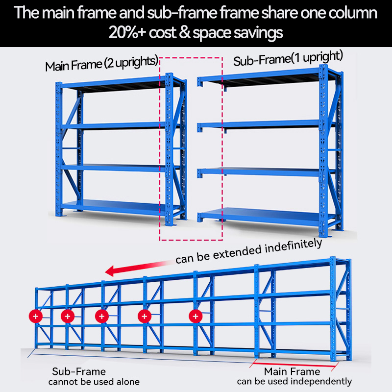 5/6 Layer Heavy Light Duty Steel Warehouse Rack Adjustable Industrial Shop Storage 400kg Garage Metal Workshop Shelf