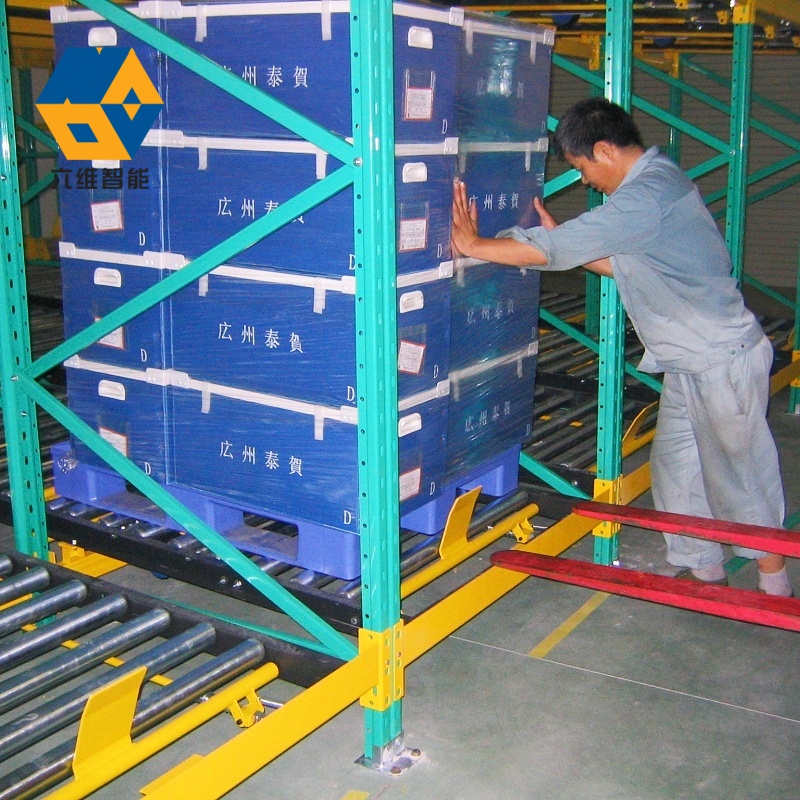 Heavy Duty Gravity Flow Pallet Racking Roller Tracks Warehouse Storage Gravity Roller Shelf Rack
