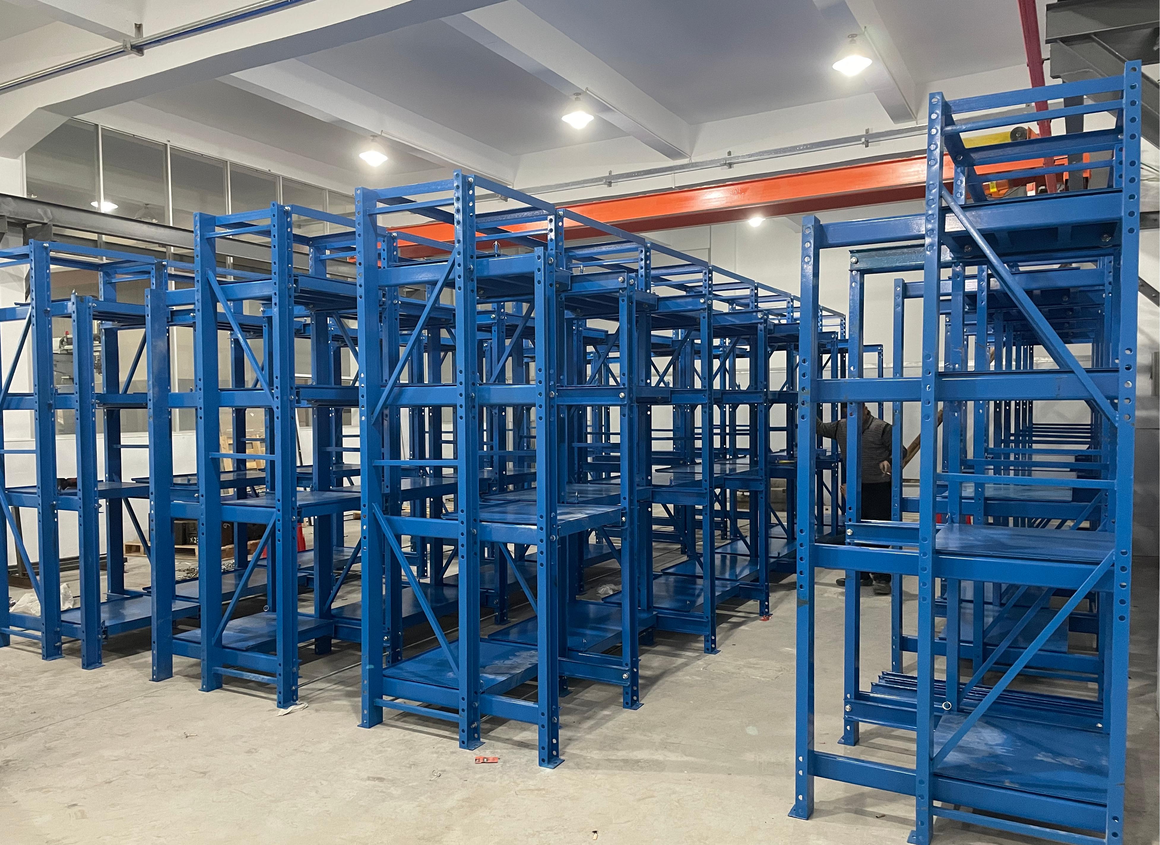 Warehouse Racking Shelving System Steel Powder Coated Adjustable Mold Racking Storage for Small Large Molds Strong Load-bearing