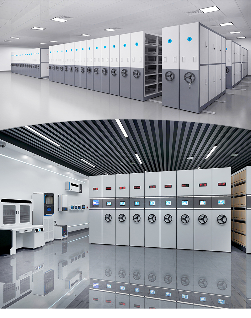 Manual Mobile Steel Adjustable Compact Shelving High Density Archive Storage Shelves Warehouse Hospital School Office Workshop