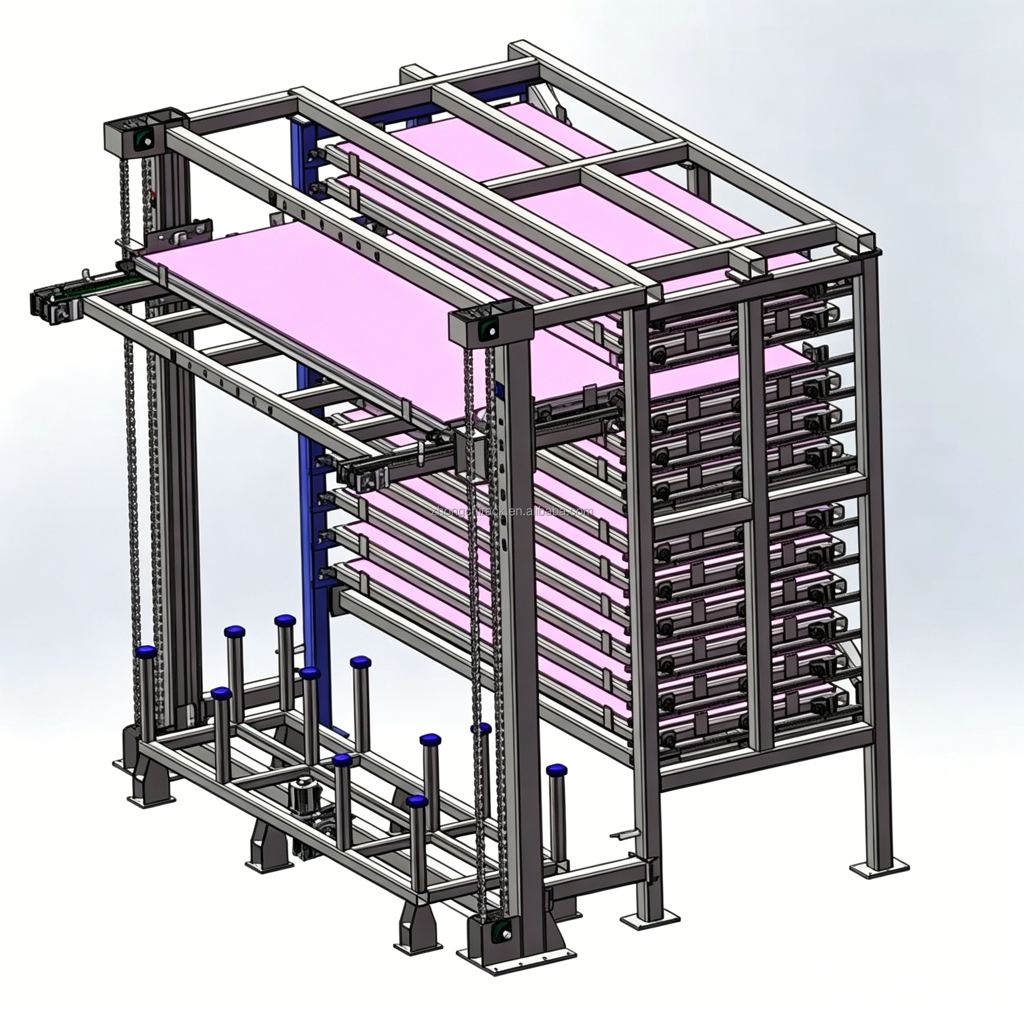 Intelligent Steel Sheet Metal Multi-Level Heavy Duty Storage Rack System High Load Capacity Automated Warehouse Solution