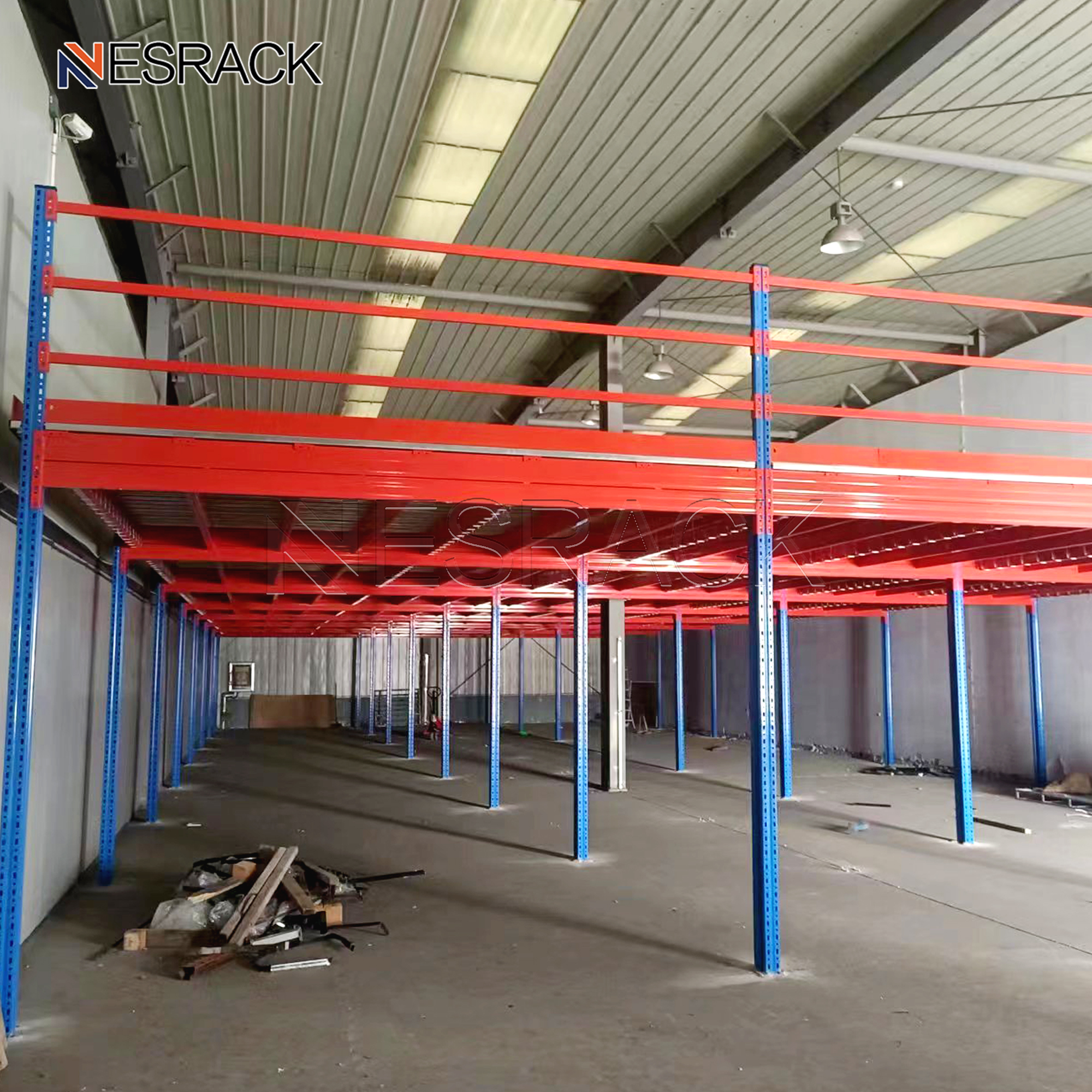 Custom Steel Structure Mezzanine Platform System Mezzanine Floor Loft Rack Storage Warehouse Workshop With Stairs