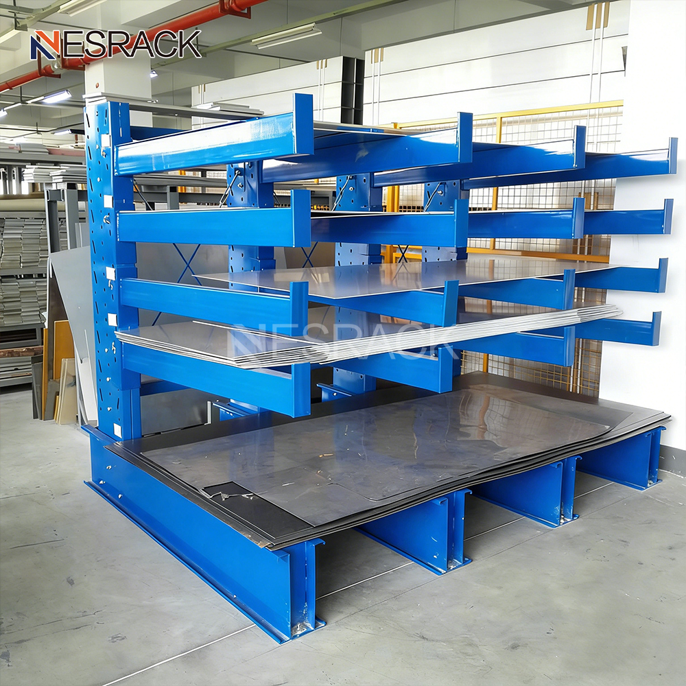 Heavy Duty Steel Metal Storage Shelf Single Size Adjustable Cantilever Rack for Warehouse &amp; Factory OEM Supplier Pallet Packed