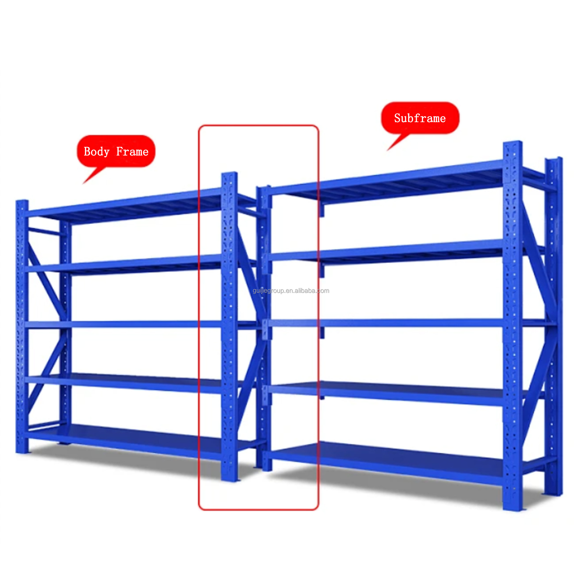 Heavy Duty Iron/Metal Durable Warehouse Shelves for Industrial Bulk Storage