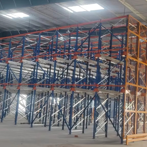 Steel High-Density LIFO Drive Pallet Rack 25000 kg Capacity Powder Coated Strong Guide Rails