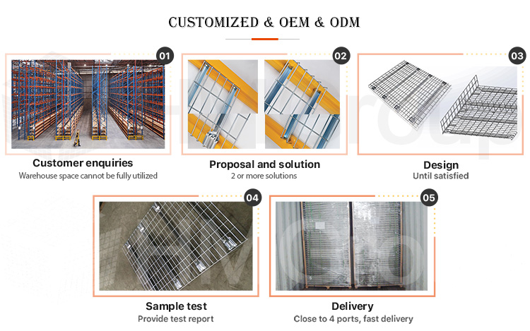 Warehouse Storage System Galvanized Durable Metal Mesh Pallet Racking Wire Decking