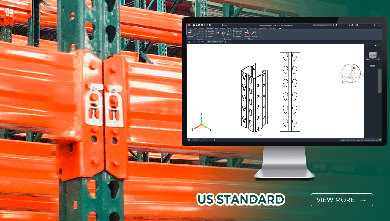 Heavy Duty Teardrop Pallet Racking