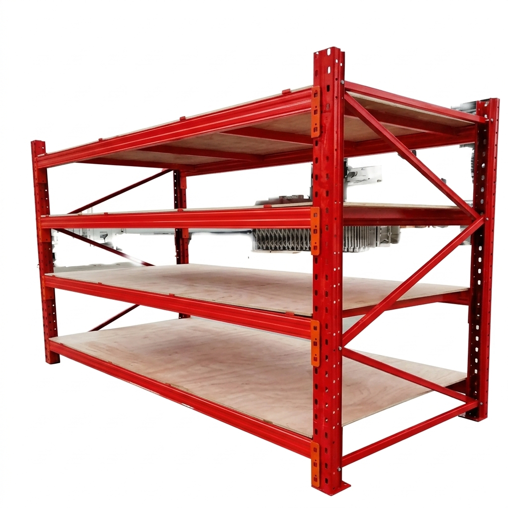 Floor-standing Five-layer Galvanized Steel Upright Corrosion-Resistant Heavy Duty Storage Rack and Shelves