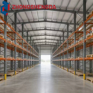 High Bay Galvanized Steel Structure Workshop Warehouse Interior Multi Tier Pallet Racking