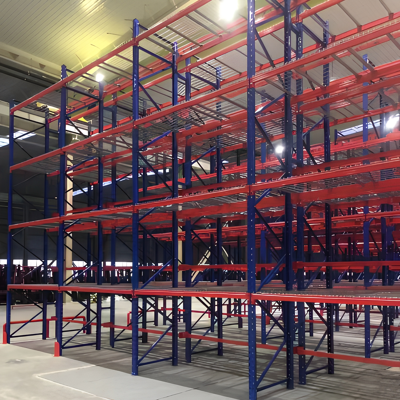 Heavy Duty 5 Layer Metal Drive-In Pallet Racking with Corrosion Protection High Density Industrial Warehouse Bulk Storage Racks