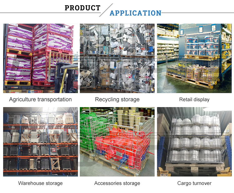 Foldable Wire Mesh Pallet Cage Euro Pallet Detail 3