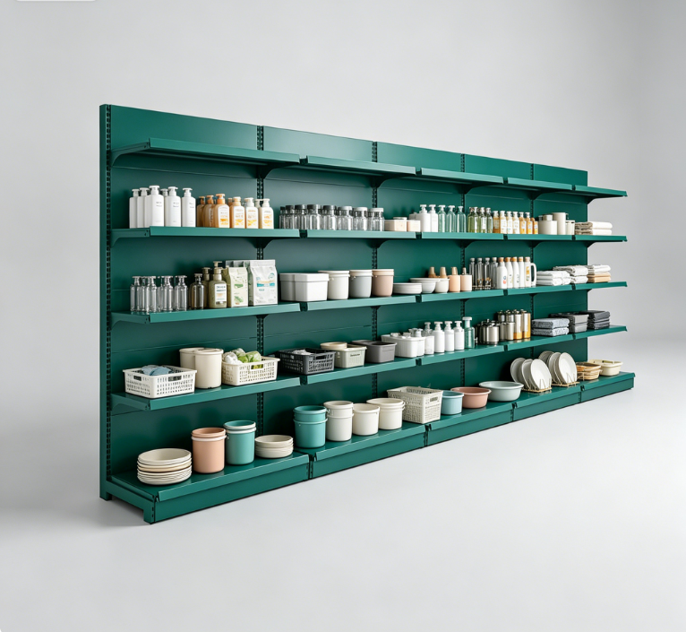 Wholesale Double-Sided Heavy Duty 4-6 Layers Metal Storage Shelf 100kg Layer OEM Supermarket Rack Modular Design China