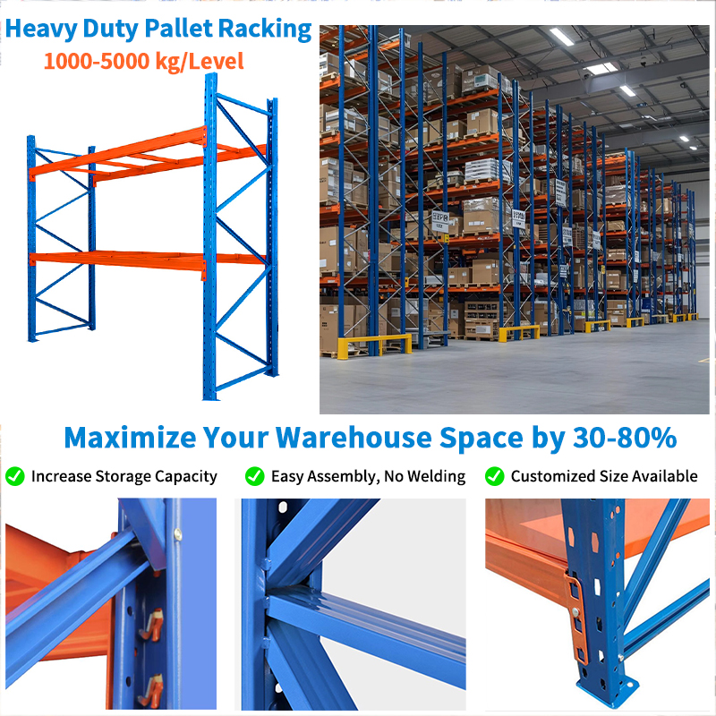 Custom Heavy Duty Industrial Steel Selective Pallet Rack Adjustable Warehouse Storage Rack Shelves