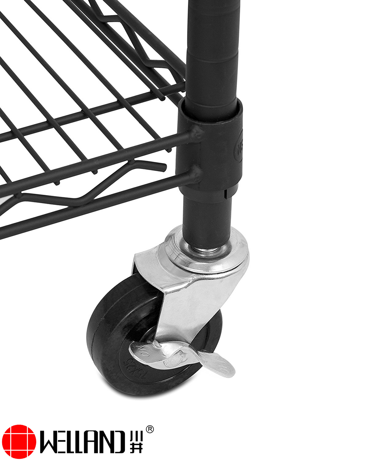 Heavy Duty 5 Tiers Epoxy Black Steel Racking Garage Storage Workshop Shelf Wire Corner Warehouse Shelving Garage Rack