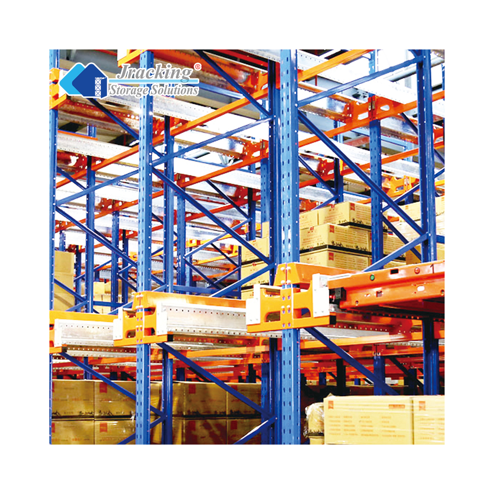 Jracking Warehouse Customized ASRS Automatic Storage Radio Shuttle Racking With Forklift System