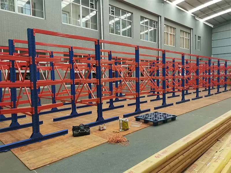 Lumber yard cantilever racking