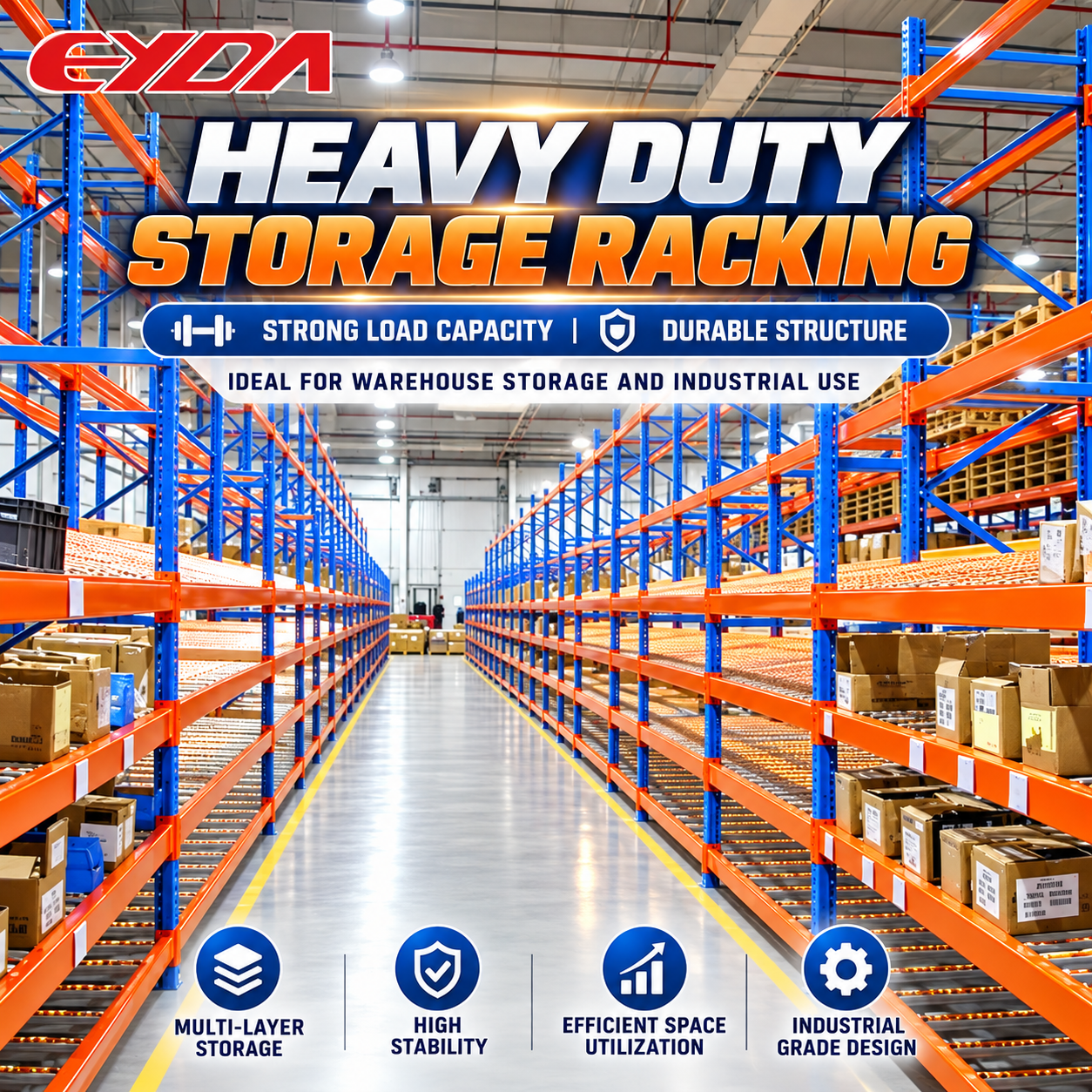 Heavy Duty Steel Carton Flow Rack Adjustable Multi Level Warehouse Shelving Corrosion Protection Powder Coated