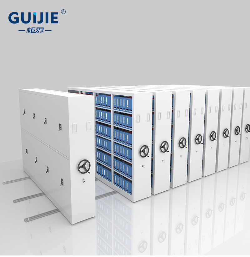 Manual Mobile Steel Adjustable Compact Shelving High Density Archive Storage Shelves Warehouse Hospital School Office Workshop