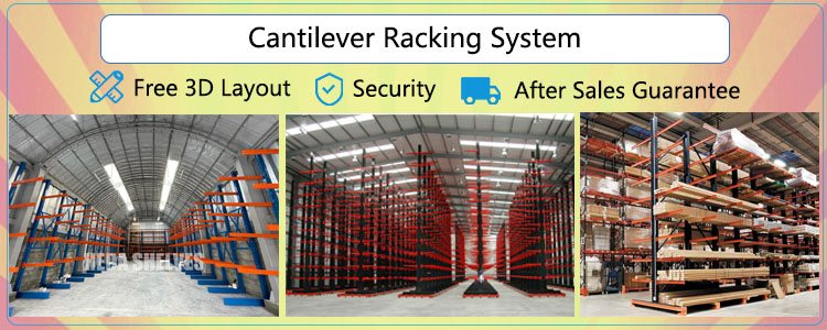 Wholesale Industrial Shelves Storage Racks Double Sided Heavy Duty Cantilever Racking System Cantilever Racks